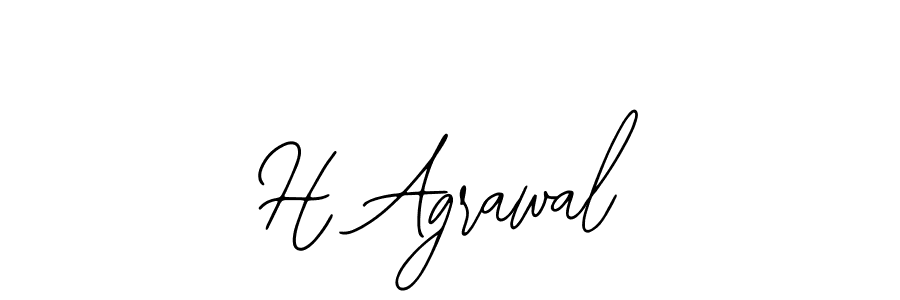 Create a beautiful signature design for name H Agrawal. With this signature (Bearetta-2O07w) fonts, you can make a handwritten signature for free. H Agrawal signature style 12 images and pictures png