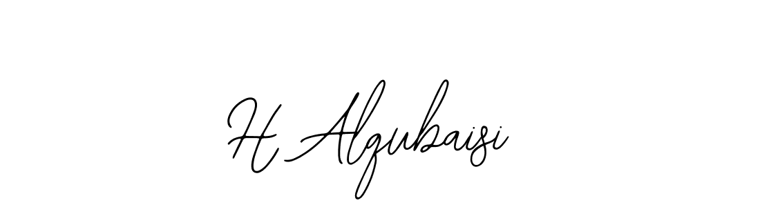 How to make H Alqubaisi name signature. Use Bearetta-2O07w style for creating short signs online. This is the latest handwritten sign. H Alqubaisi signature style 12 images and pictures png