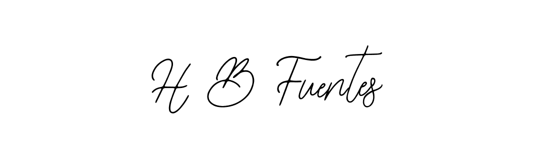 Similarly Bearetta-2O07w is the best handwritten signature design. Signature creator online .You can use it as an online autograph creator for name H B Fuentes. H B Fuentes signature style 12 images and pictures png