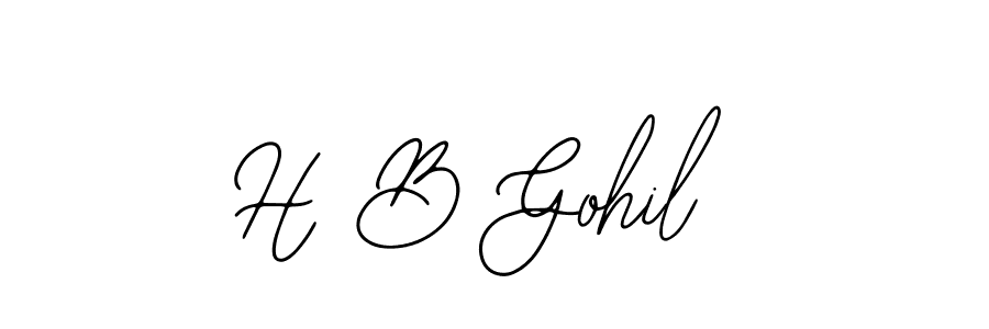 Make a beautiful signature design for name H B Gohil. With this signature (Bearetta-2O07w) style, you can create a handwritten signature for free. H B Gohil signature style 12 images and pictures png