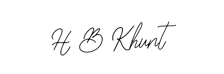 Also You can easily find your signature by using the search form. We will create H B Khunt name handwritten signature images for you free of cost using Bearetta-2O07w sign style. H B Khunt signature style 12 images and pictures png