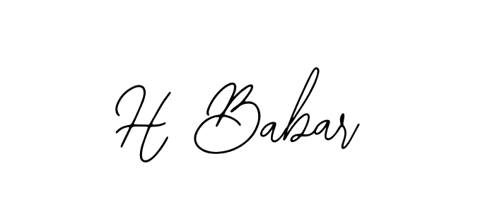 if you are searching for the best signature style for your name H Babar. so please give up your signature search. here we have designed multiple signature styles  using Bearetta-2O07w. H Babar signature style 12 images and pictures png