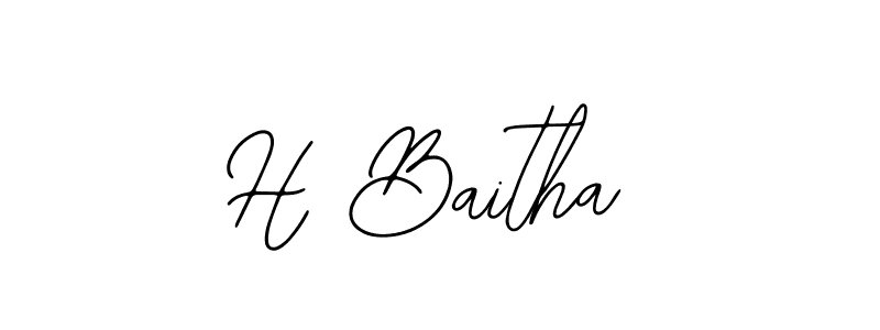 Make a beautiful signature design for name H Baitha. Use this online signature maker to create a handwritten signature for free. H Baitha signature style 12 images and pictures png