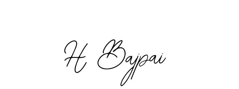 The best way (Bearetta-2O07w) to make a short signature is to pick only two or three words in your name. The name H Bajpai include a total of six letters. For converting this name. H Bajpai signature style 12 images and pictures png