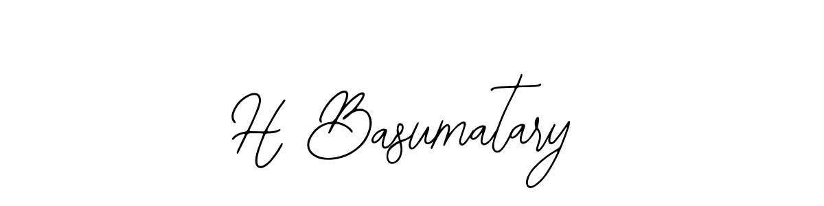 if you are searching for the best signature style for your name H Basumatary. so please give up your signature search. here we have designed multiple signature styles  using Bearetta-2O07w. H Basumatary signature style 12 images and pictures png