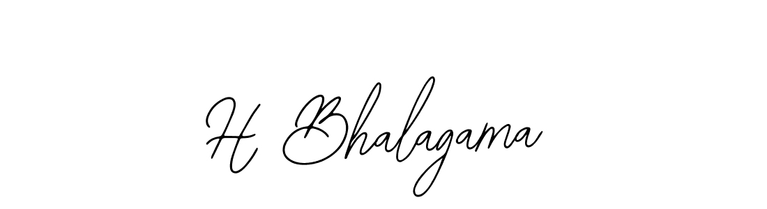 Create a beautiful signature design for name H Bhalagama. With this signature (Bearetta-2O07w) fonts, you can make a handwritten signature for free. H Bhalagama signature style 12 images and pictures png