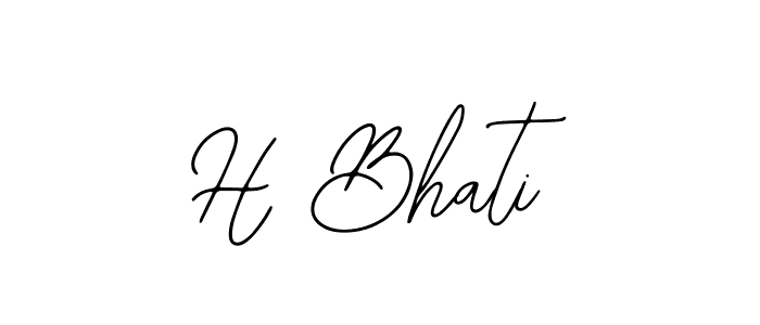 Also we have H Bhati name is the best signature style. Create professional handwritten signature collection using Bearetta-2O07w autograph style. H Bhati signature style 12 images and pictures png
