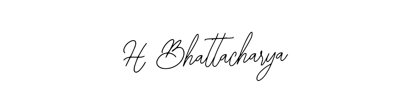 Design your own signature with our free online signature maker. With this signature software, you can create a handwritten (Bearetta-2O07w) signature for name H Bhattacharya. H Bhattacharya signature style 12 images and pictures png