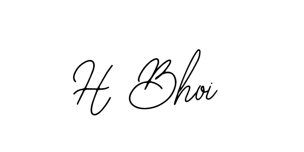 Use a signature maker to create a handwritten signature online. With this signature software, you can design (Bearetta-2O07w) your own signature for name H Bhoi. H Bhoi signature style 12 images and pictures png
