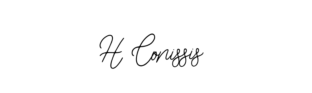 You should practise on your own different ways (Bearetta-2O07w) to write your name (H Conissis) in signature. don't let someone else do it for you. H Conissis signature style 12 images and pictures png