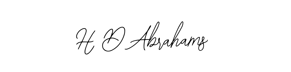 You should practise on your own different ways (Bearetta-2O07w) to write your name (H D Abrahams) in signature. don't let someone else do it for you. H D Abrahams signature style 12 images and pictures png