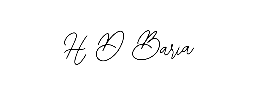 if you are searching for the best signature style for your name H D Baria. so please give up your signature search. here we have designed multiple signature styles  using Bearetta-2O07w. H D Baria signature style 12 images and pictures png