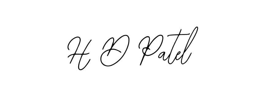 The best way (Bearetta-2O07w) to make a short signature is to pick only two or three words in your name. The name H D Patel include a total of six letters. For converting this name. H D Patel signature style 12 images and pictures png