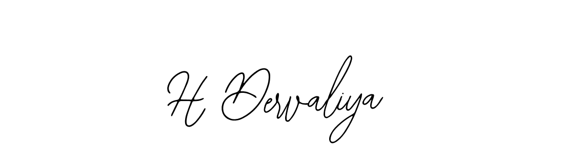 Also we have H Dervaliya name is the best signature style. Create professional handwritten signature collection using Bearetta-2O07w autograph style. H Dervaliya signature style 12 images and pictures png