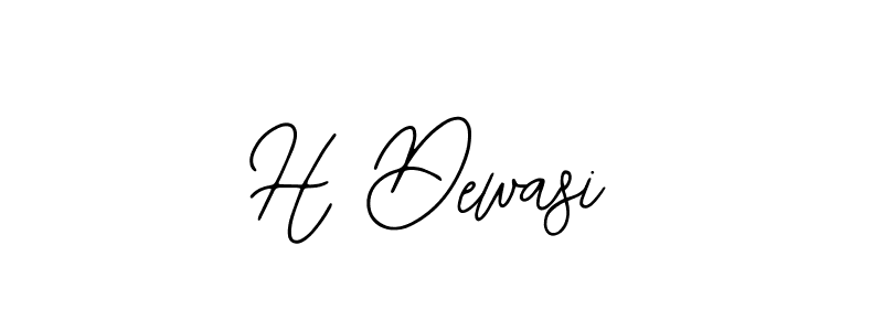 You should practise on your own different ways (Bearetta-2O07w) to write your name (H Dewasi) in signature. don't let someone else do it for you. H Dewasi signature style 12 images and pictures png