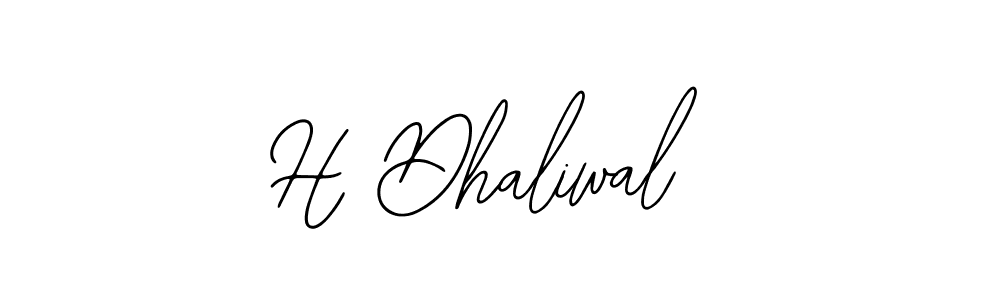 How to make H Dhaliwal name signature. Use Bearetta-2O07w style for creating short signs online. This is the latest handwritten sign. H Dhaliwal signature style 12 images and pictures png