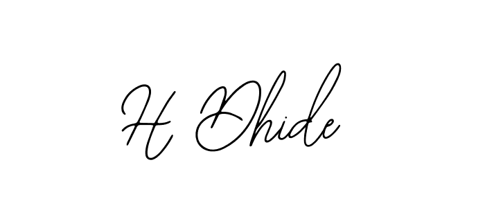 The best way (Bearetta-2O07w) to make a short signature is to pick only two or three words in your name. The name H Dhide include a total of six letters. For converting this name. H Dhide signature style 12 images and pictures png