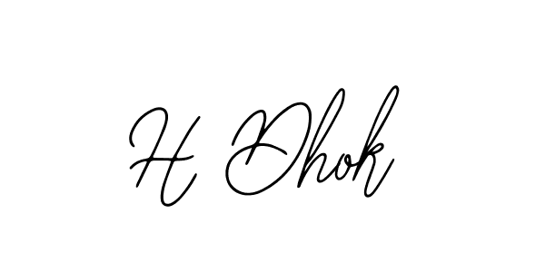 Make a beautiful signature design for name H Dhok. With this signature (Bearetta-2O07w) style, you can create a handwritten signature for free. H Dhok signature style 12 images and pictures png