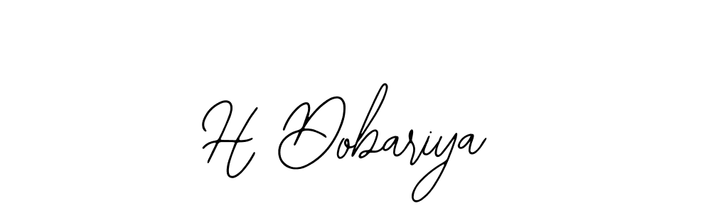 The best way (Bearetta-2O07w) to make a short signature is to pick only two or three words in your name. The name H Dobariya include a total of six letters. For converting this name. H Dobariya signature style 12 images and pictures png