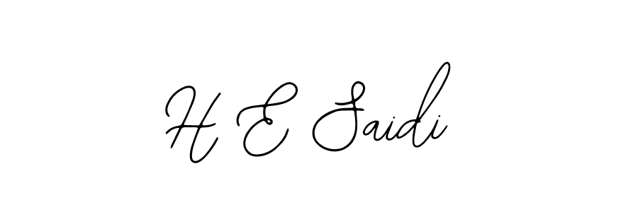 It looks lik you need a new signature style for name H E Saidi. Design unique handwritten (Bearetta-2O07w) signature with our free signature maker in just a few clicks. H E Saidi signature style 12 images and pictures png