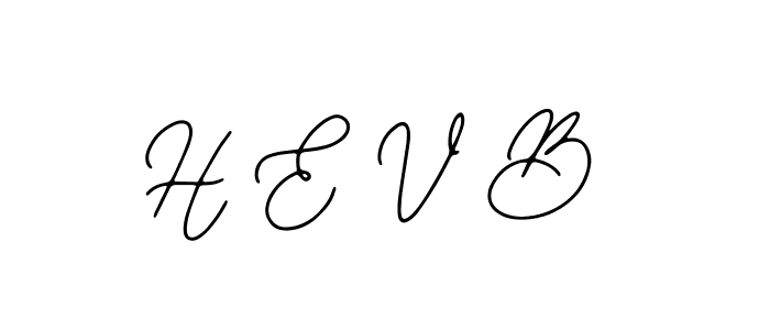 Also we have H E V B name is the best signature style. Create professional handwritten signature collection using Bearetta-2O07w autograph style. H E V B signature style 12 images and pictures png