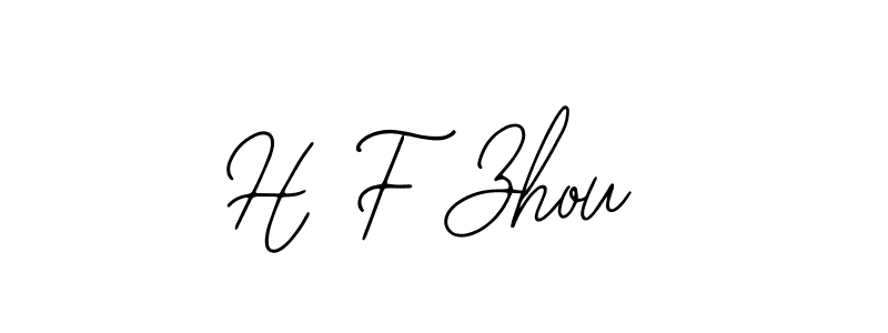 You should practise on your own different ways (Bearetta-2O07w) to write your name (H F Zhou) in signature. don't let someone else do it for you. H F Zhou signature style 12 images and pictures png