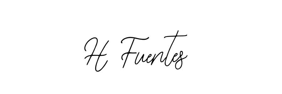 You should practise on your own different ways (Bearetta-2O07w) to write your name (H Fuentes) in signature. don't let someone else do it for you. H Fuentes signature style 12 images and pictures png