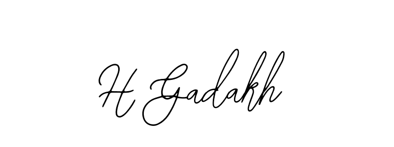 Make a beautiful signature design for name H Gadakh. With this signature (Bearetta-2O07w) style, you can create a handwritten signature for free. H Gadakh signature style 12 images and pictures png