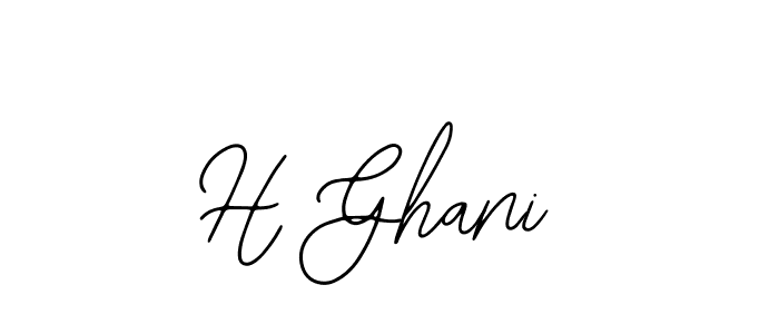 You should practise on your own different ways (Bearetta-2O07w) to write your name (H Ghani) in signature. don't let someone else do it for you. H Ghani signature style 12 images and pictures png