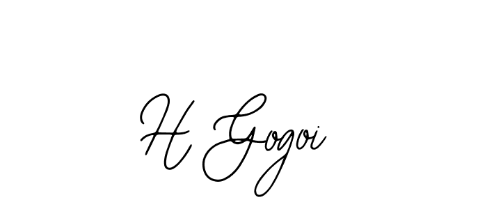 Also we have H Gogoi name is the best signature style. Create professional handwritten signature collection using Bearetta-2O07w autograph style. H Gogoi signature style 12 images and pictures png