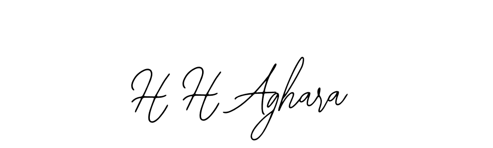 Use a signature maker to create a handwritten signature online. With this signature software, you can design (Bearetta-2O07w) your own signature for name H H Aghara. H H Aghara signature style 12 images and pictures png