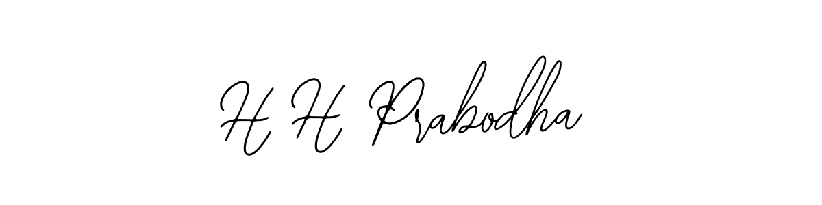 The best way (Bearetta-2O07w) to make a short signature is to pick only two or three words in your name. The name H H Prabodha include a total of six letters. For converting this name. H H Prabodha signature style 12 images and pictures png