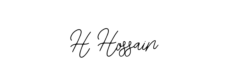 You should practise on your own different ways (Bearetta-2O07w) to write your name (H Hossain) in signature. don't let someone else do it for you. H Hossain signature style 12 images and pictures png