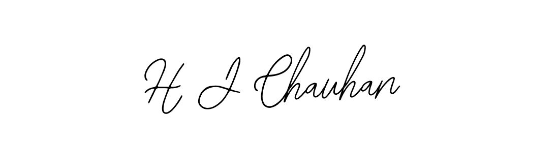 How to make H J Chauhan name signature. Use Bearetta-2O07w style for creating short signs online. This is the latest handwritten sign. H J Chauhan signature style 12 images and pictures png