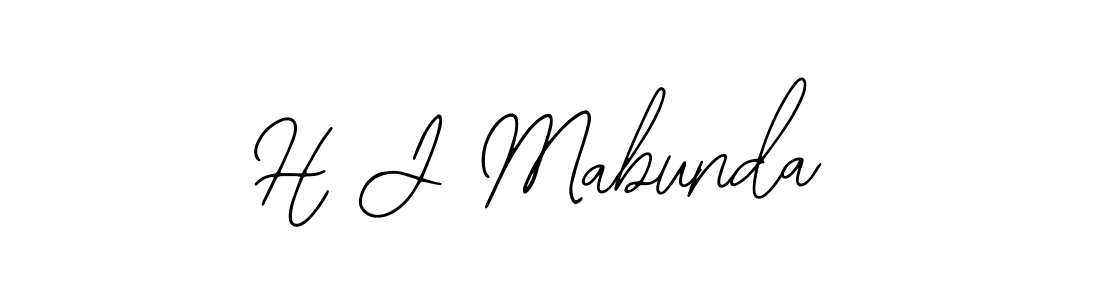 if you are searching for the best signature style for your name H J Mabunda. so please give up your signature search. here we have designed multiple signature styles  using Bearetta-2O07w. H J Mabunda signature style 12 images and pictures png