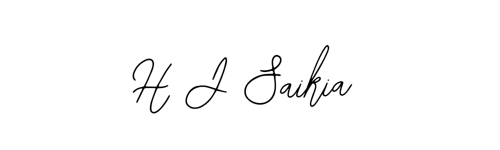 H J Saikia stylish signature style. Best Handwritten Sign (Bearetta-2O07w) for my name. Handwritten Signature Collection Ideas for my name H J Saikia. H J Saikia signature style 12 images and pictures png