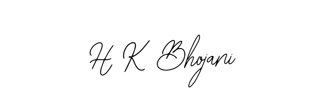 You should practise on your own different ways (Bearetta-2O07w) to write your name (H K Bhojani) in signature. don't let someone else do it for you. H K Bhojani signature style 12 images and pictures png