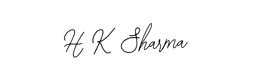 Design your own signature with our free online signature maker. With this signature software, you can create a handwritten (Bearetta-2O07w) signature for name H K Sharma. H K Sharma signature style 12 images and pictures png