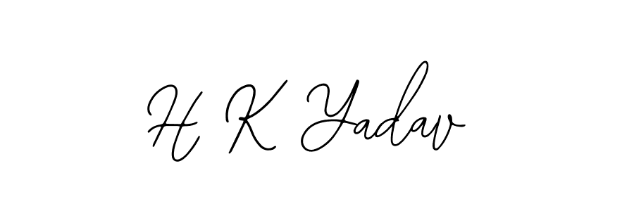 if you are searching for the best signature style for your name H K Yadav. so please give up your signature search. here we have designed multiple signature styles  using Bearetta-2O07w. H K Yadav signature style 12 images and pictures png