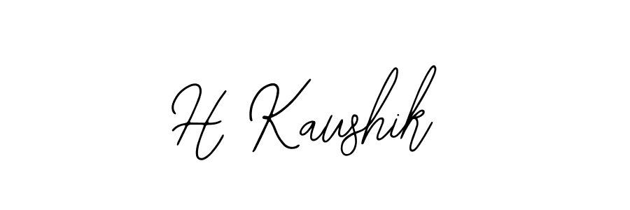 You should practise on your own different ways (Bearetta-2O07w) to write your name (H Kaushik) in signature. don't let someone else do it for you. H Kaushik signature style 12 images and pictures png