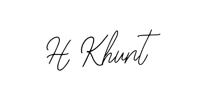 Make a beautiful signature design for name H Khunt. Use this online signature maker to create a handwritten signature for free. H Khunt signature style 12 images and pictures png