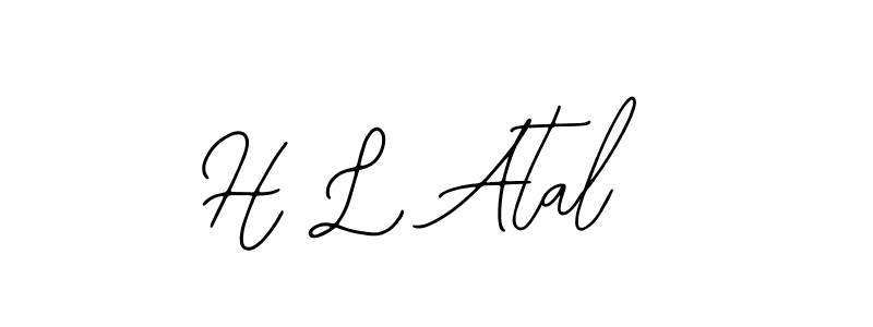 Also You can easily find your signature by using the search form. We will create H L Atal name handwritten signature images for you free of cost using Bearetta-2O07w sign style. H L Atal signature style 12 images and pictures png