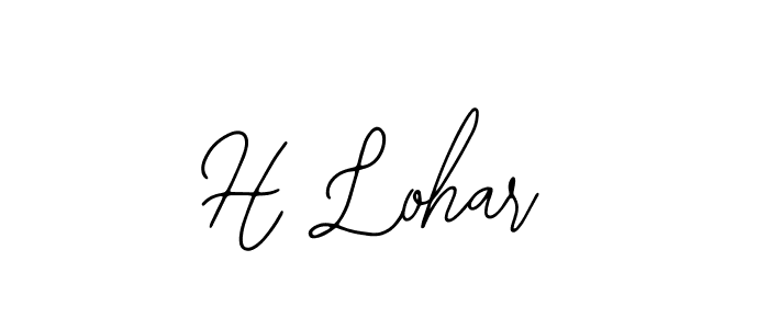 How to make H Lohar name signature. Use Bearetta-2O07w style for creating short signs online. This is the latest handwritten sign. H Lohar signature style 12 images and pictures png