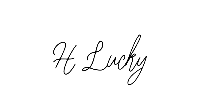 Also You can easily find your signature by using the search form. We will create H Lucky name handwritten signature images for you free of cost using Bearetta-2O07w sign style. H Lucky signature style 12 images and pictures png