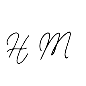 How to make H M name signature. Use Bearetta-2O07w style for creating short signs online. This is the latest handwritten sign. H M signature style 12 images and pictures png