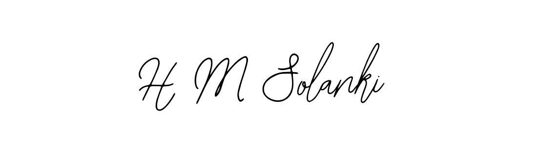 You should practise on your own different ways (Bearetta-2O07w) to write your name (H M Solanki) in signature. don't let someone else do it for you. H M Solanki signature style 12 images and pictures png