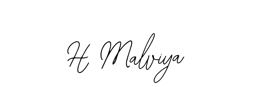 Make a beautiful signature design for name H Malviya. With this signature (Bearetta-2O07w) style, you can create a handwritten signature for free. H Malviya signature style 12 images and pictures png