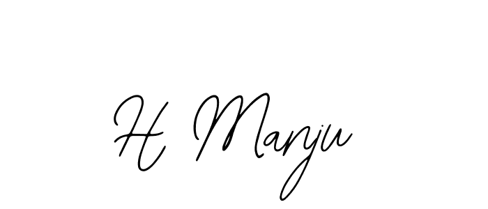 Use a signature maker to create a handwritten signature online. With this signature software, you can design (Bearetta-2O07w) your own signature for name H Manju. H Manju signature style 12 images and pictures png