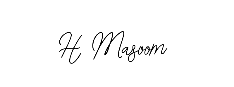 Create a beautiful signature design for name H Masoom. With this signature (Bearetta-2O07w) fonts, you can make a handwritten signature for free. H Masoom signature style 12 images and pictures png