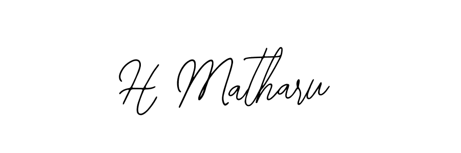 How to make H Matharu signature? Bearetta-2O07w is a professional autograph style. Create handwritten signature for H Matharu name. H Matharu signature style 12 images and pictures png